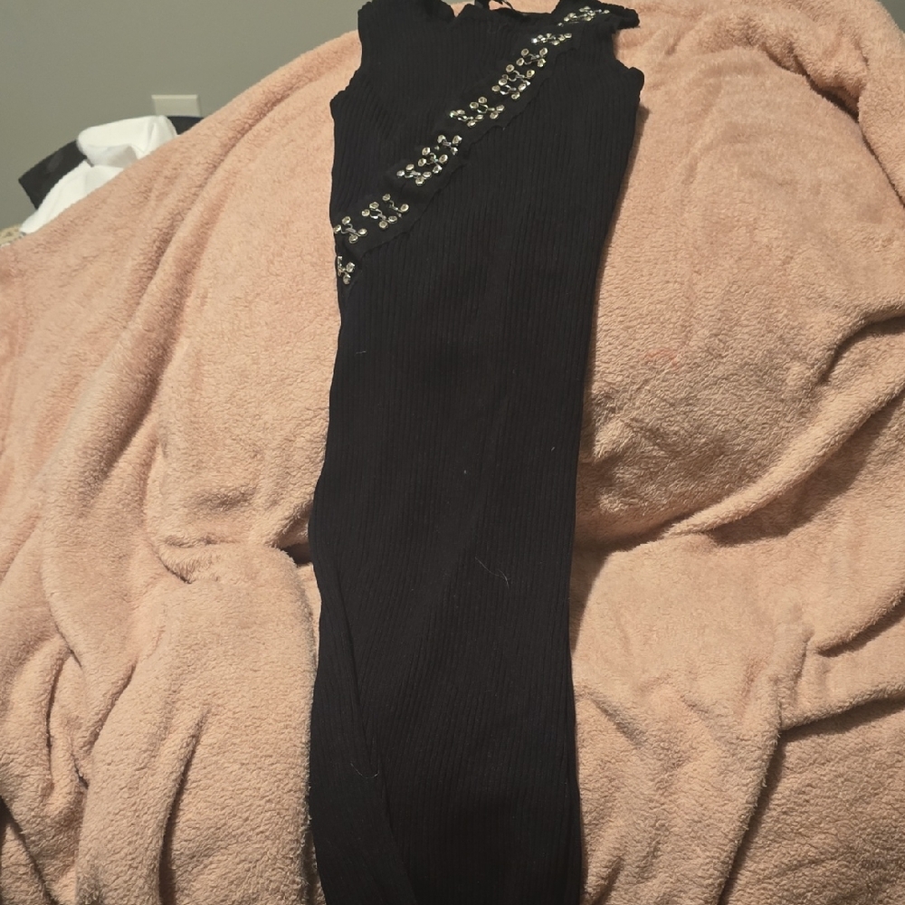 Hera Collection Black Dress with Silver Details